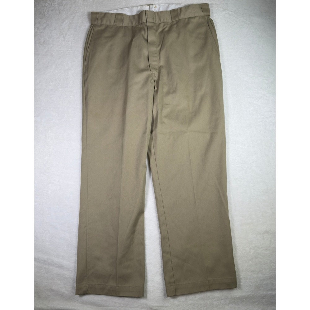 Vintage Dickies Mens 40x30 Tan Beige Work Pants Casual Chino Trousers